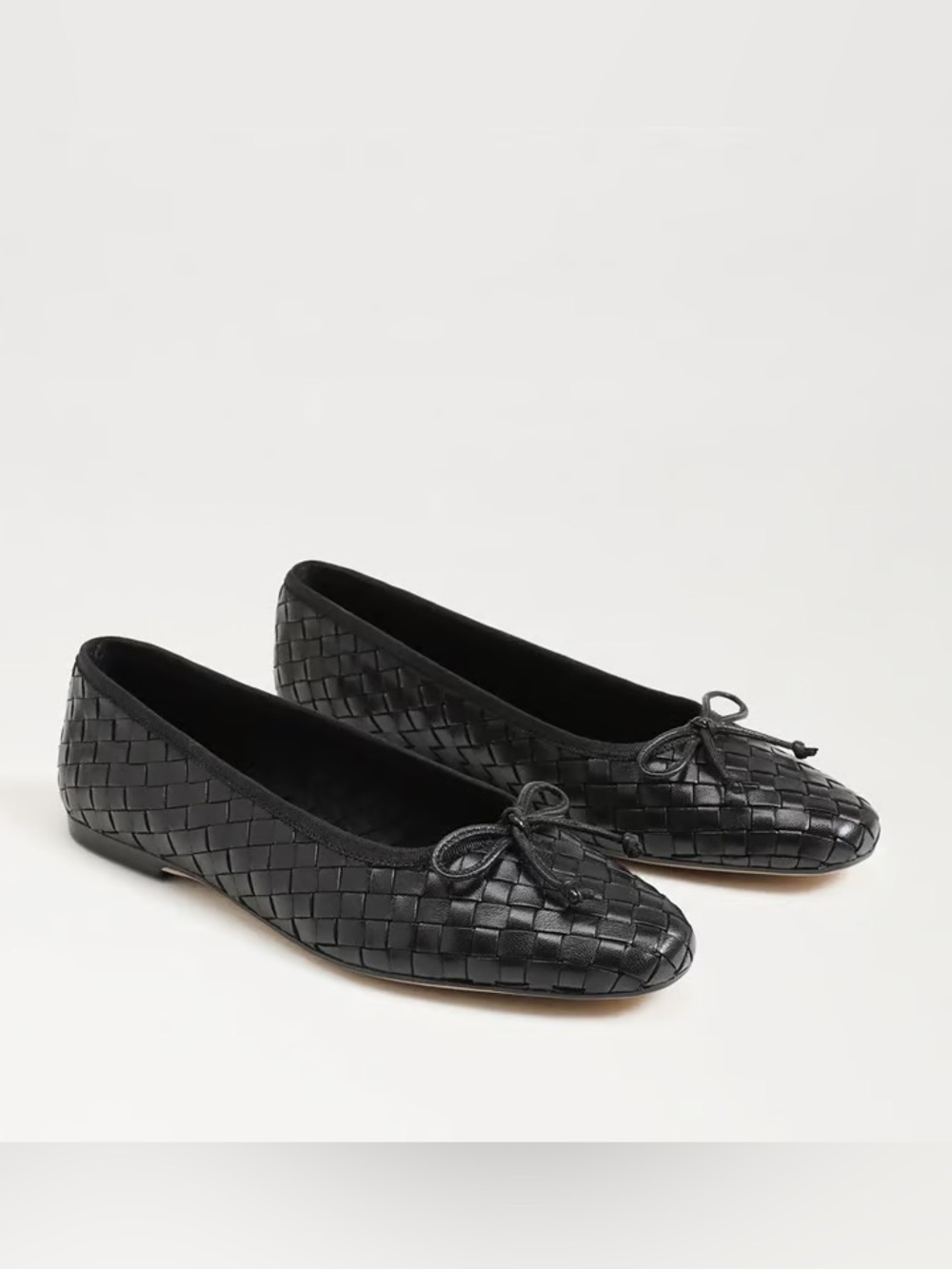 Sam Edelman Ruthie Woven Leather Ballet Flats - Black